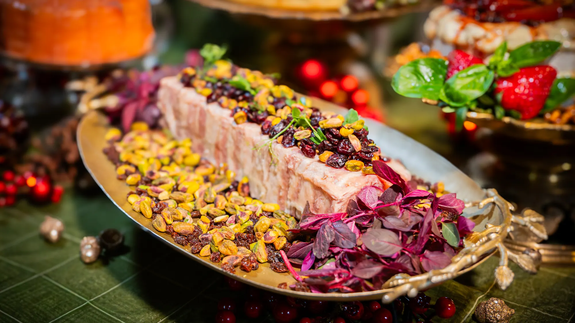 Terrine de campagne com pistache e cranberry